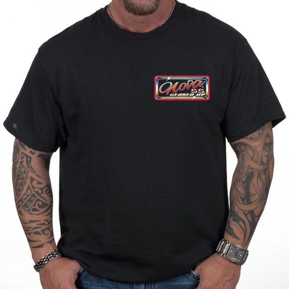 Classic Muscle Nova SS Gildan Tee Geared Up Chevy Graphic T-Shirt - Picture 3 of 3